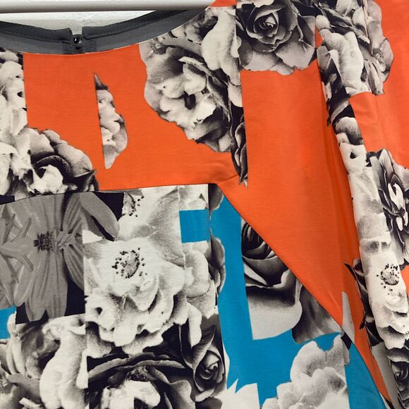 Yoana Baraschi Anthropologie Floral Colorblock Midi Dress S - Picture 10 of 16